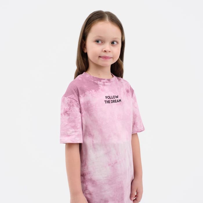 Футболка для девочки KAFTAN: Dream, лиловая, размер 34 (122-128 см)