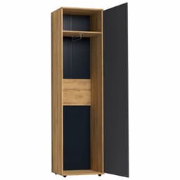 Шкаф – пенал Crown 8, 560×400×2113 мм, цвет дуб золотистый/графит