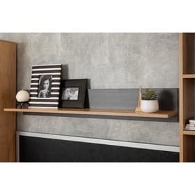 Полка настенная Crown 18, 1204×214×198 мм, цвет дуб золотистый/графит