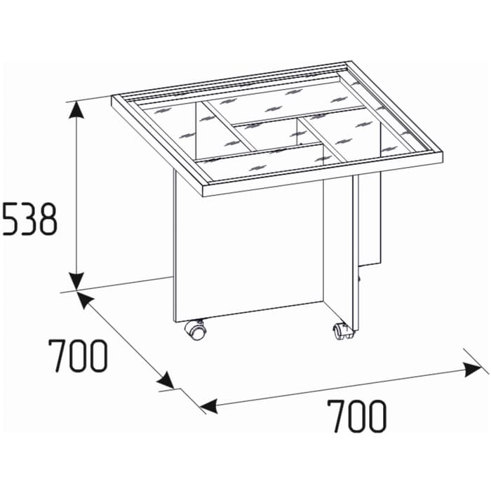 Столик журнальный Nature 16, 700×700×538 мм, цвет гаскон пайн