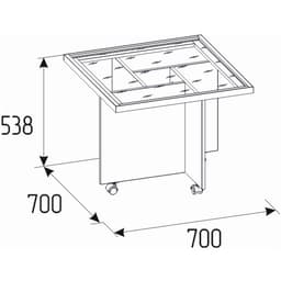 Столик журнальный Nature 16, 700×700×538 мм, цвет гаскон пайн