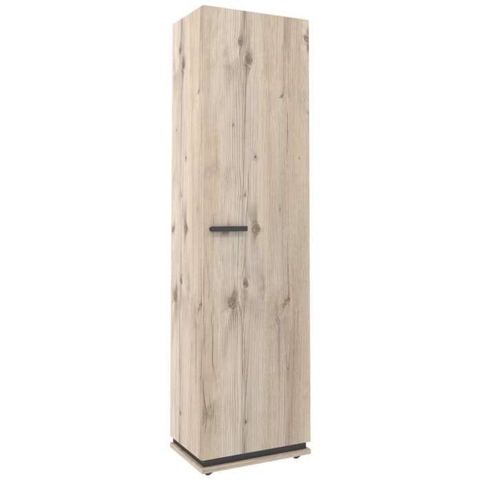 Шкаф – пенал прямой Nature 8, 560×416×2116 мм, цвет гаскон пайн/чёрный