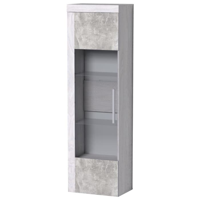 Витрина высокая «Леон 1», 560×389×2113 мм, цвет ясень анкор светлый, ателье светлый