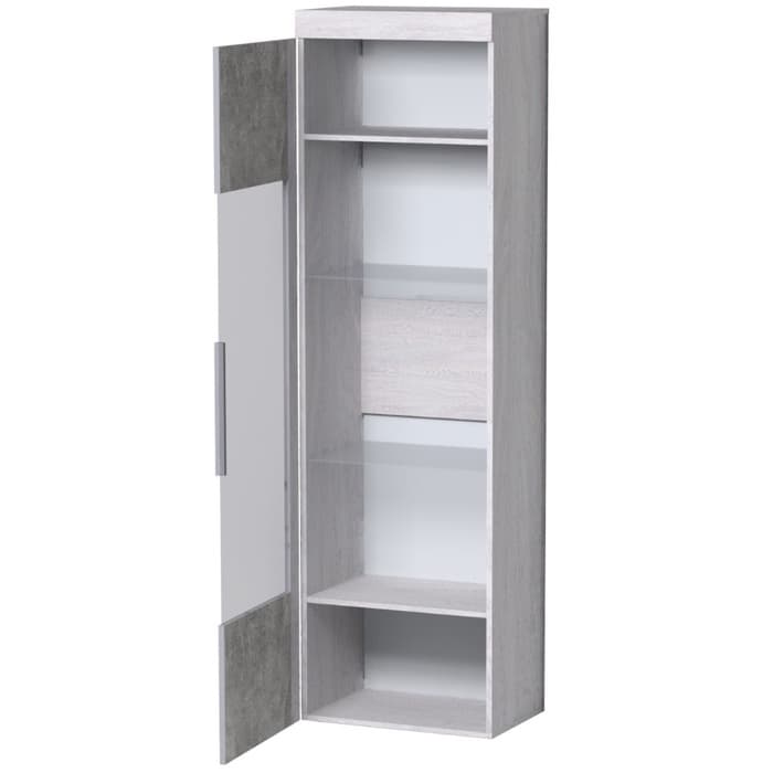 Витрина высокая «Леон 1», 560×389×2113 мм, цвет ясень анкор светлый, ателье светлый