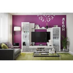 Витрина высокая «Леон 1», 560×389×2113 мм, цвет ясень анкор светлый, ателье светлый