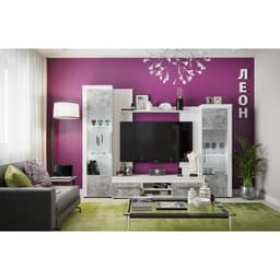 Витрина низкая «Леон 2», 560×389×1758 мм, цвет ясень анкор светлый, ателье светлый