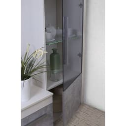 Витрина низкая «Леон 2», 560×389×1758 мм, цвет ясень анкор светлый, ателье светлый