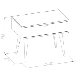 Столик журнальный «Леон 220», на ножках, 700×405×544 мм, цвет ясень анкор светлый/ателье светлый