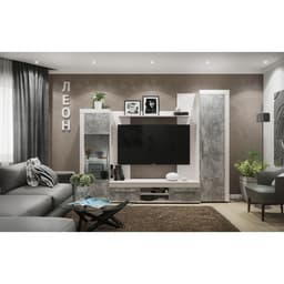 Шкаф – пенал прямой «Леон 5», 560×389×2113 мм, цвет ясень анкор светлый/ателье светлый