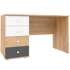 Стол письменный «Лойс 84», с тумбой, 1230×606×744 мм, цвет дуб золотистый/белый/графит