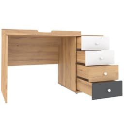 Стол письменный «Лойс 84», с тумбой, 1230×606×744 мм, цвет дуб золотистый/белый/графит