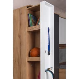 Шкаф – пенал «Лойс 85», 300×400×2113 мм, цвет дуб золотистый/белый/графит