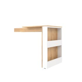 Стол приставной угловой «Лойс 86», 525×643×744 мм, цвет дуб золотистый/белый