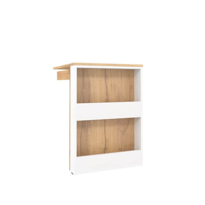 Стол приставной угловой «Лойс 86», 525×643×744 мм, цвет дуб золотистый/белый