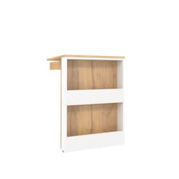 Стол приставной угловой «Лойс 86», 525×643×744 мм, цвет дуб золотистый/белый