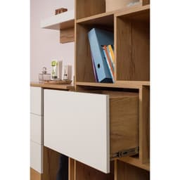 Стеллаж – трансформер «Лойс 95», 560(989)×400×2113 мм, цвет дуб золотистый/белый