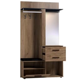 Прихожая Nature 70, 1120×400×2113 мм, цвет дуб табачный craft/чёрный