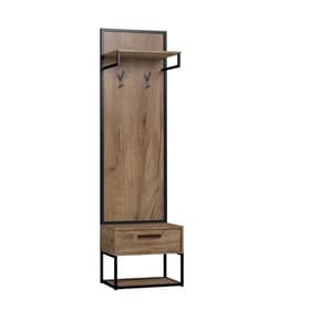 Вешалка напольная в прихожую Nature 74, 560×394×2113 мм, цвет дуб табачный craft/чёрный
