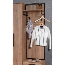 Вешалка напольная в прихожую Nature 74, 560×394×2113 мм, цвет дуб табачный craft/чёрный