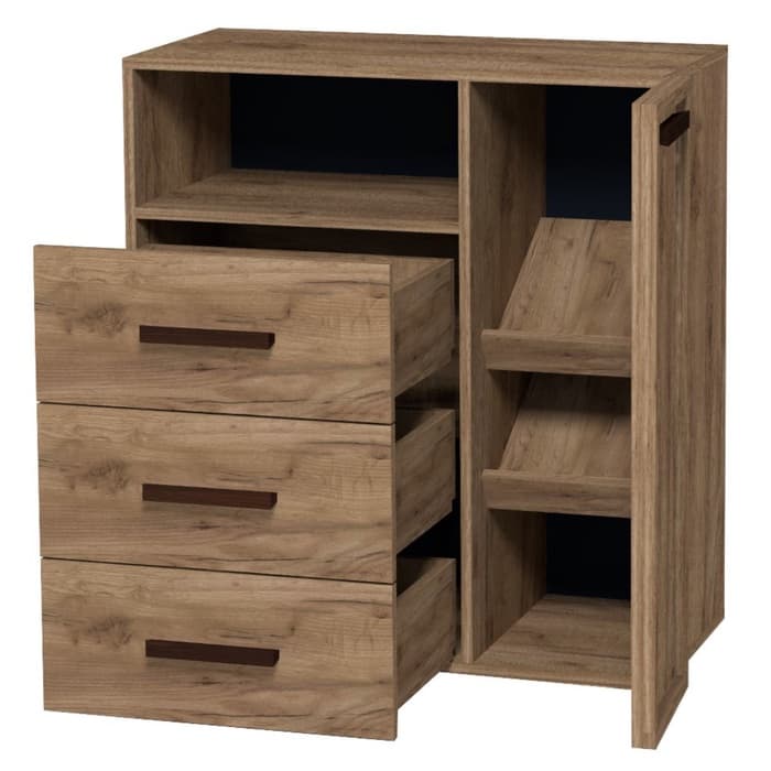 Тумба для обуви Nature 89, 782×405×879 мм, цвет дуб табачный craft
