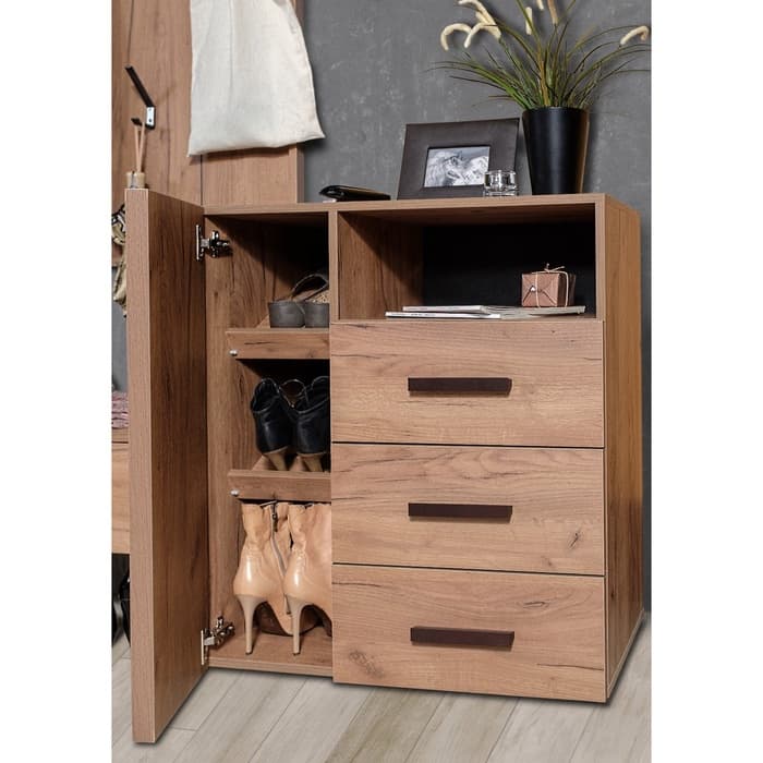 Тумба для обуви Nature 89, 782×405×879 мм, цвет дуб табачный craft