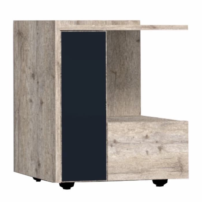 Тумба прикроватная Nature 42, 450×357×527 мм, цвет гаскон пайн/чёрный