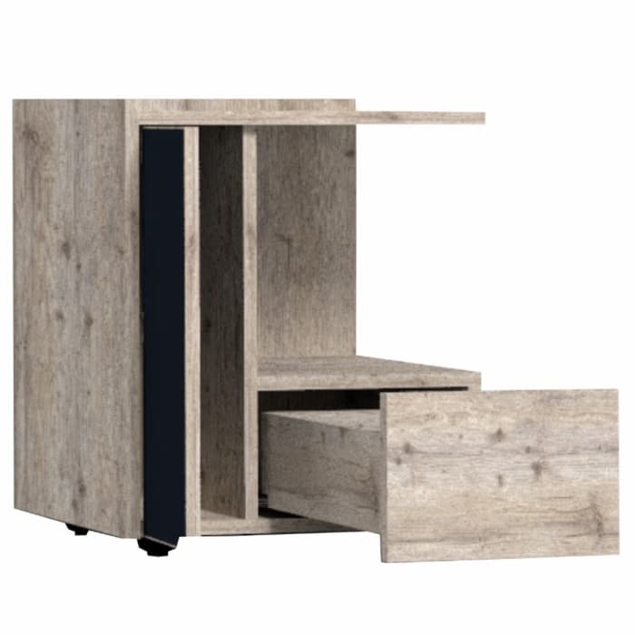 Тумба прикроватная Nature 42, 450×357×527 мм, цвет гаскон пайн/чёрный