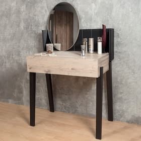 Столик туалетный с зеркалом Nature 43, 800×466×1335 мм, гаскон пайн, чёрный