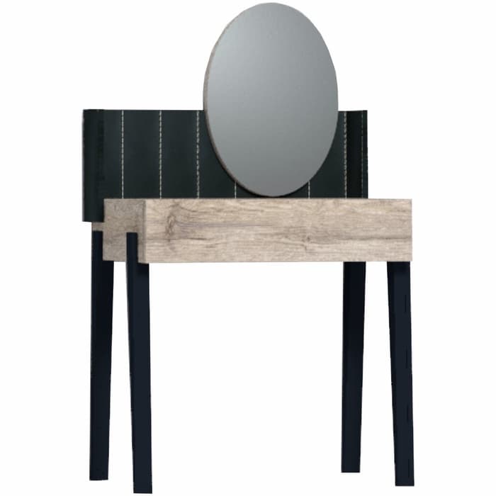 Столик туалетный с зеркалом Nature 43, 800×466×1335 мм, гаскон пайн, чёрный