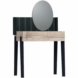 Столик туалетный с зеркалом Nature 43, 800×466×1335 мм, гаскон пайн, чёрный