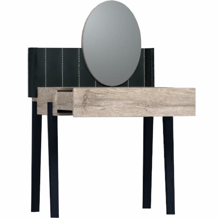 Столик туалетный с зеркалом Nature 43, 800×466×1335 мм, гаскон пайн, чёрный