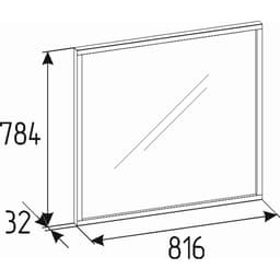 Зеркало интерьерное навесное Nature 59, 816×32×784 мм, цвет гаскон пайн