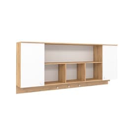 Шкаф навесной «Лойс 81», 2058×316×886 мм, цвет дуб золотистый/белый