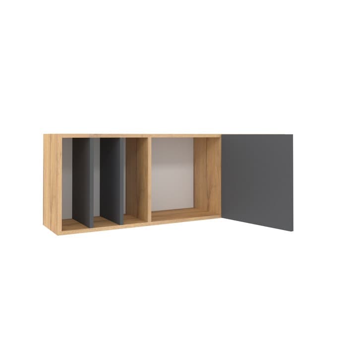 Шкаф навесной «Лойс 88», 1198×253×404 мм, цвет дуб золотистый/графит