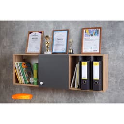 Шкаф навесной «Лойс 88», 1198×253×404 мм, цвет дуб золотистый/графит