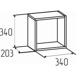 Полка - куб «Лойс 98», 340×203×340 мм, белый