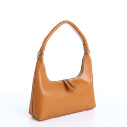 Сумка женская багет на молнии, 26×7×13 см, коричневая