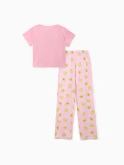 Пижама женская (футболка, брюки) KAFTAN Avocado, размер 40-42, розовая