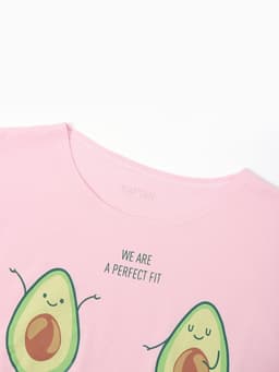 Пижама женская (футболка, брюки) KAFTAN Avocado, размер 40-42, розовая