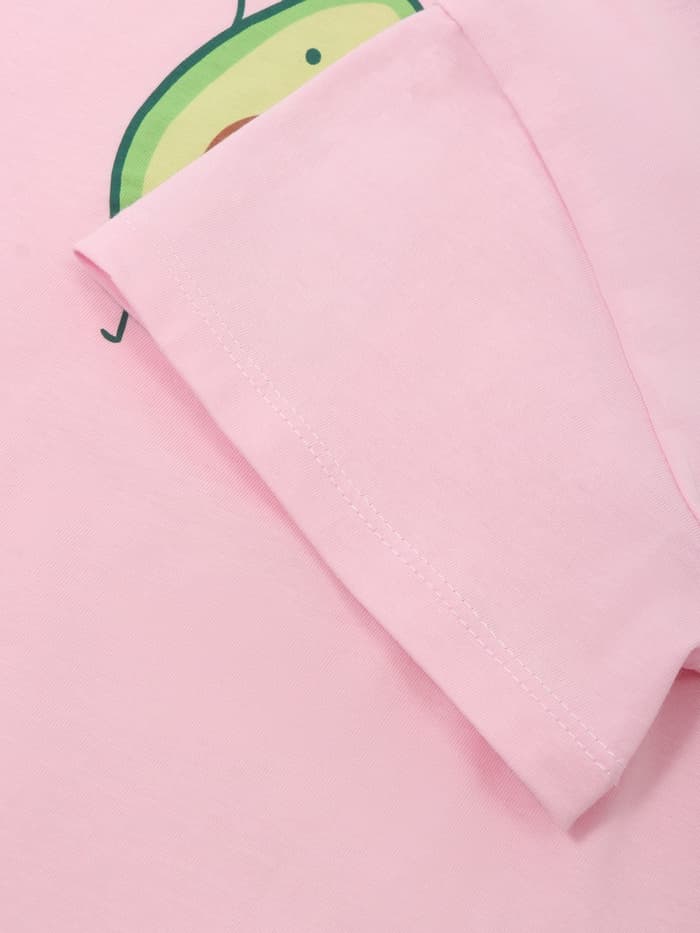 Пижама женская (футболка, брюки) KAFTAN Avocado, размер 44-46, розовая