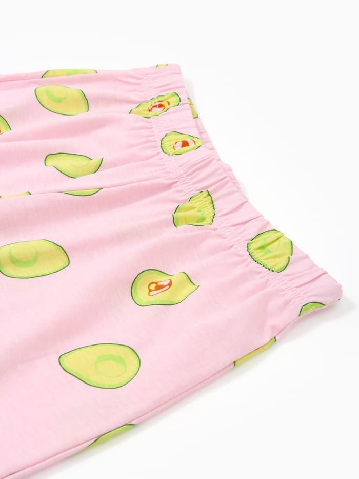 Пижама женская (футболка, брюки) KAFTAN Avocado, размер 44-46, розовая