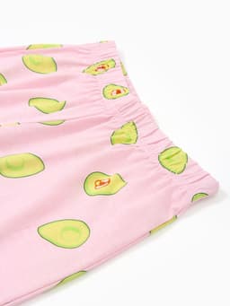 Пижама женская (футболка, брюки) KAFTAN Avocado, размер 48-50, розовая