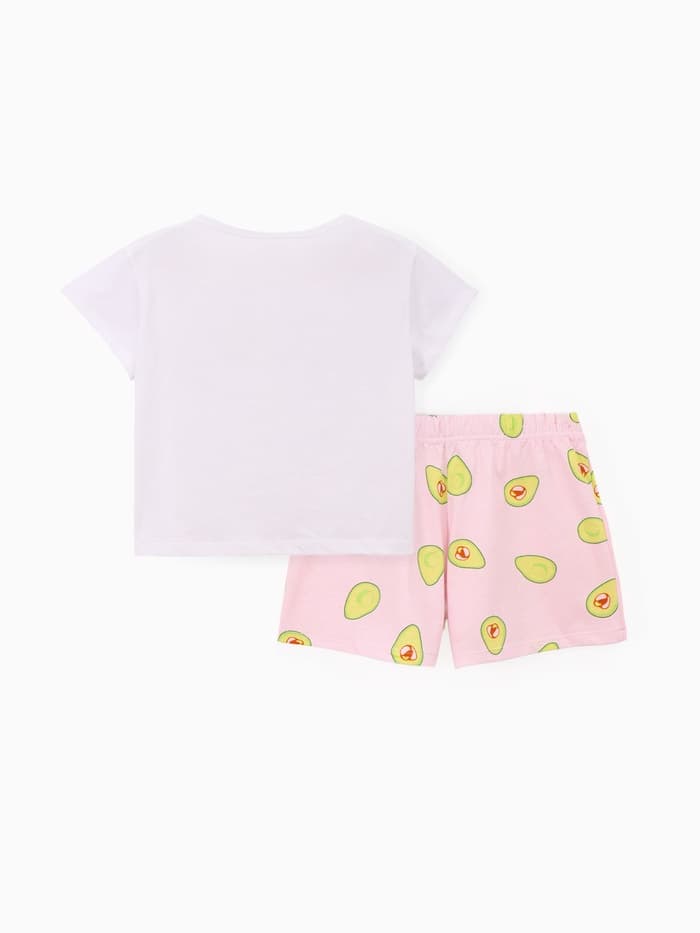 Пижама женская (футболка, шорты) KAFTAN Avocado, размер 40-42, белая