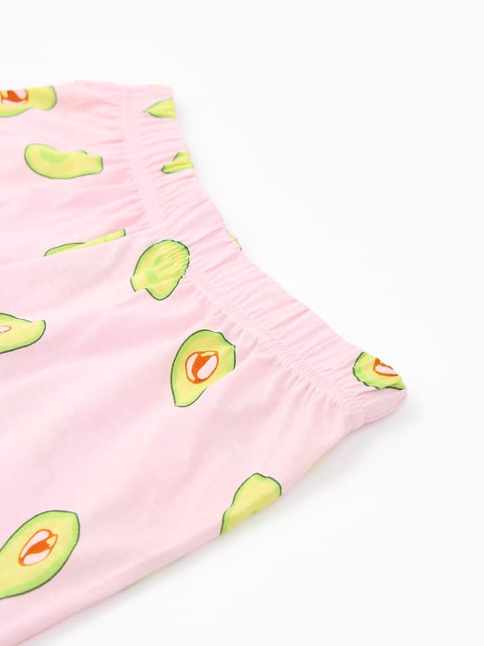 Пижама женская (футболка, шорты) KAFTAN Avocado, размер 48-50, белая