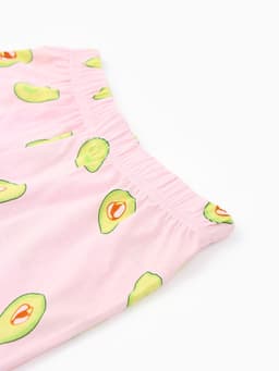 Пижама женская (футболка, шорты) KAFTAN Avocado, размер 48-50, белая