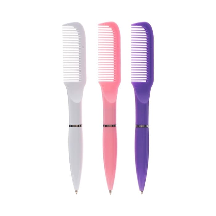 Ручка-прикол Calligrata «Расчёска», поворотная, синий стержень, шариковая, МИКС