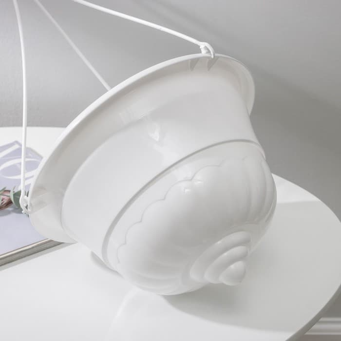 Кашпо для цветов подвесное «Грация», 4.5 л, пластик, белое