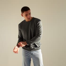 Свитшот мужской MINAKU: Casual collection MAN, размер 48, цвет графит меланж