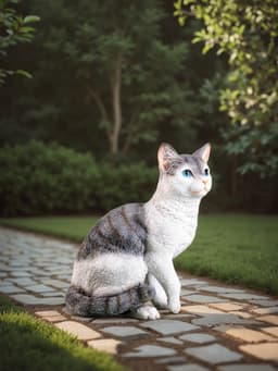 Садовая фигура из полистоуна «Кот», 30×25×16 см
