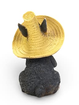 Садовая фигура из полистоуна «Зайка в соломенной шляпе с бабочкой», 19×12×14 см, МИКС